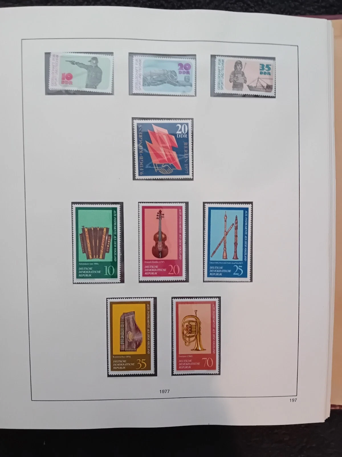 E-Germany DDR 1977-1983 MNH stamps in album appears. 100% complete - NICE !
