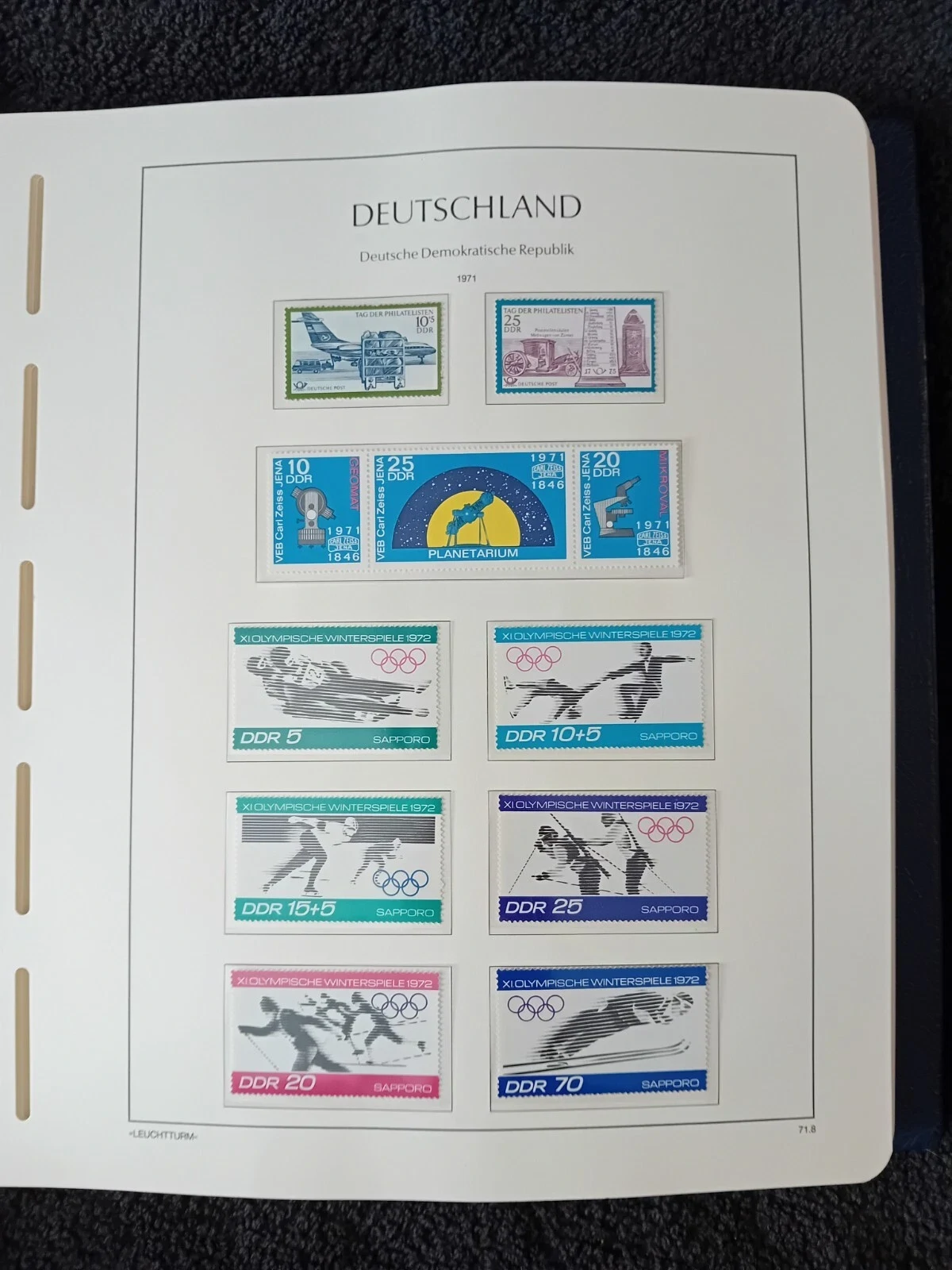 W Germany DDR 1971-1980 MNH stamps in album approx. 100% complete - VERY NICE !