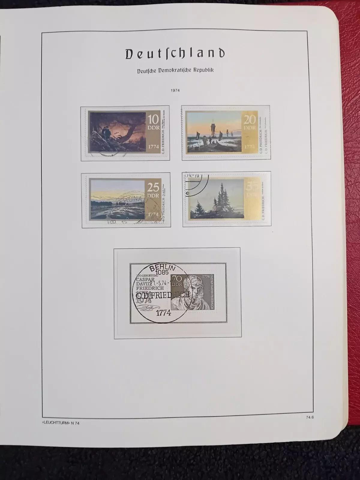 E Germany DDR 1974-1990 USED stamps in album appears 99% complete