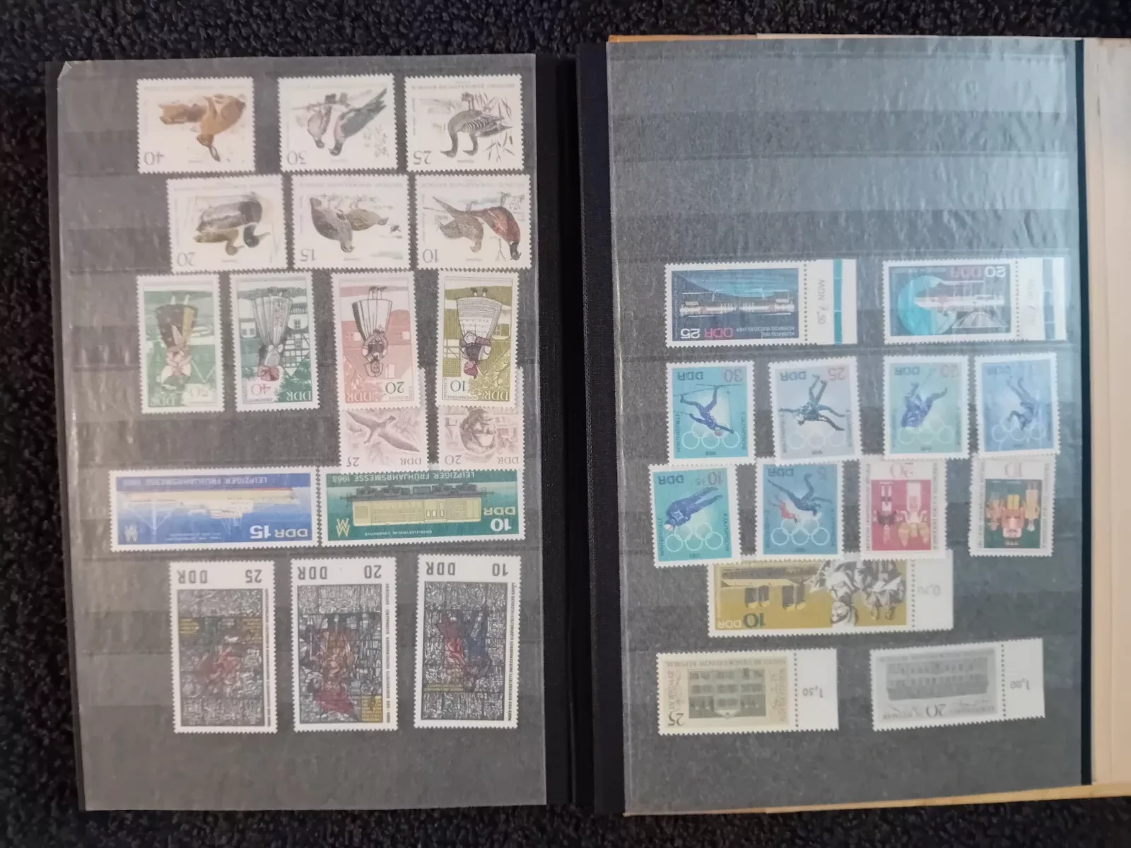 2 E Germany DDR MNH stamp smaller albums
