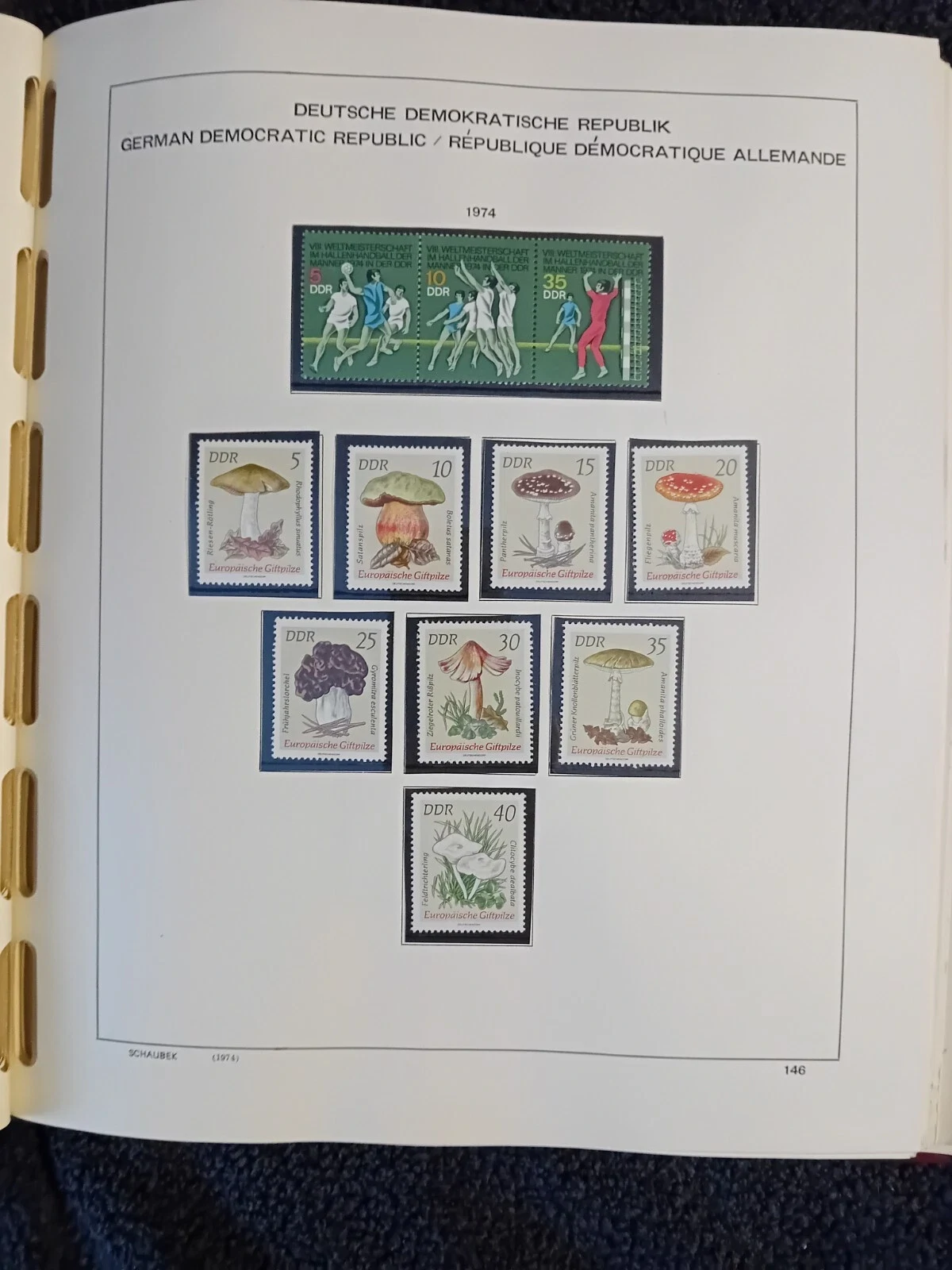 E Germany DDR 1974-79 MNH stamps in album 100% complete 99% are MNH an odd CTO