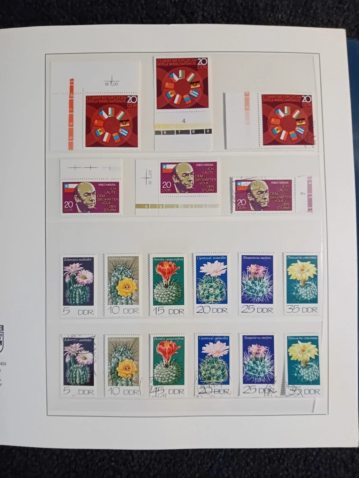 E Germany DDR 1973-76 MNH & Used stamps side by side + Some FDCs
