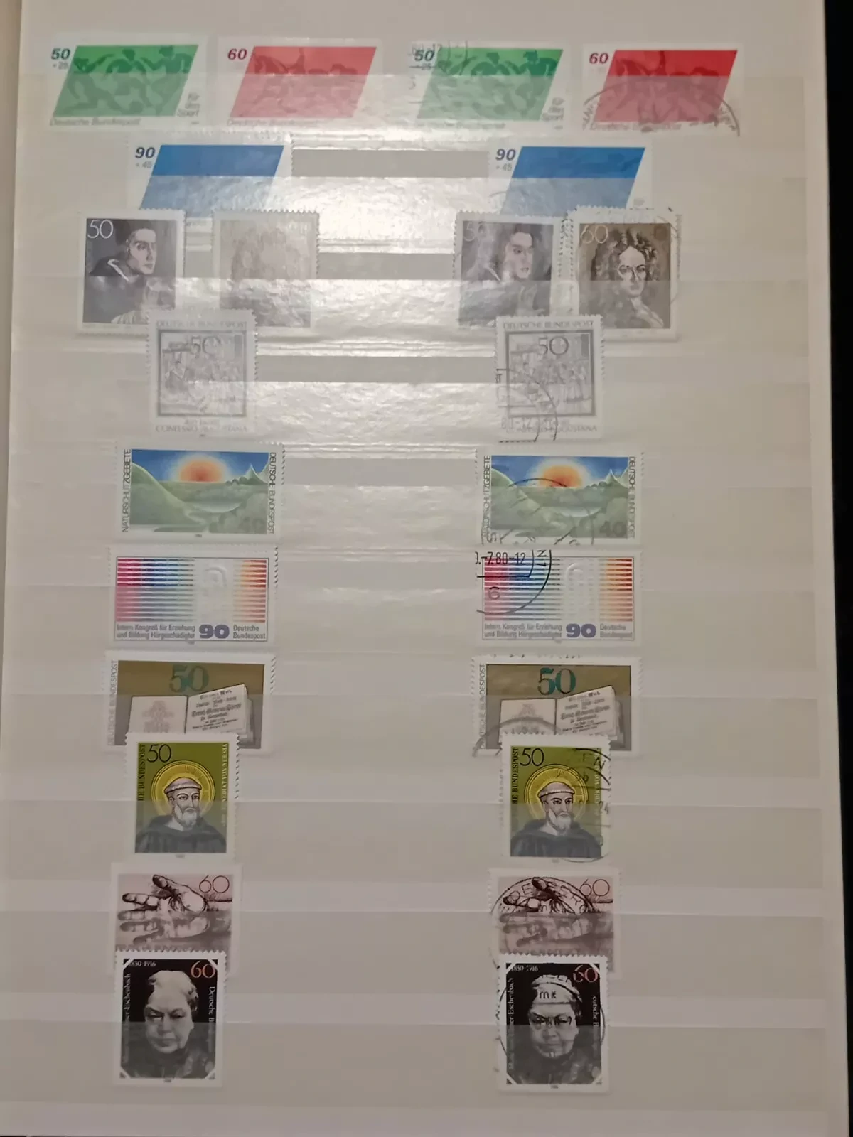 W Germany MNH & used stamps in album last 3 sides empty