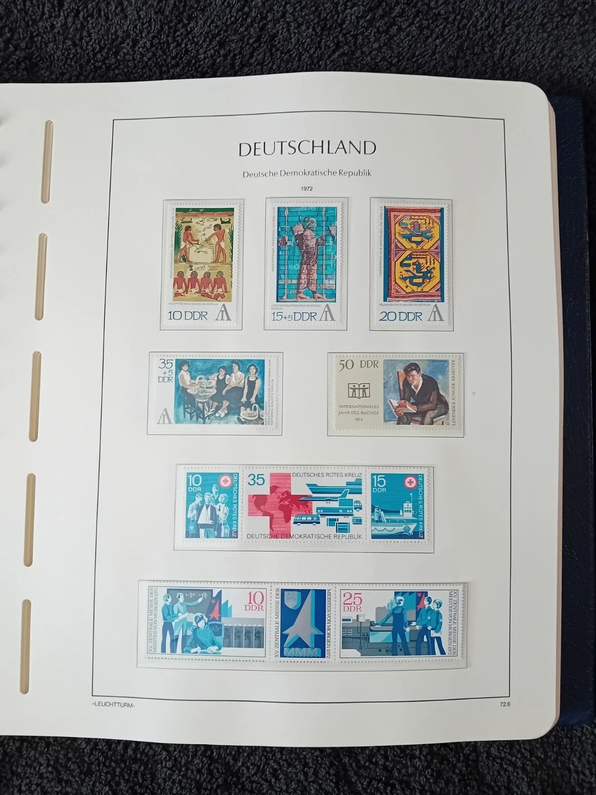 W Germany DDR 1971-1980 MNH stamps in album approx. 100% complete - VERY NICE !