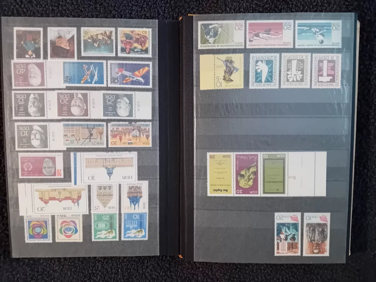 2 E Germany DDR MNH stamp smaller albums