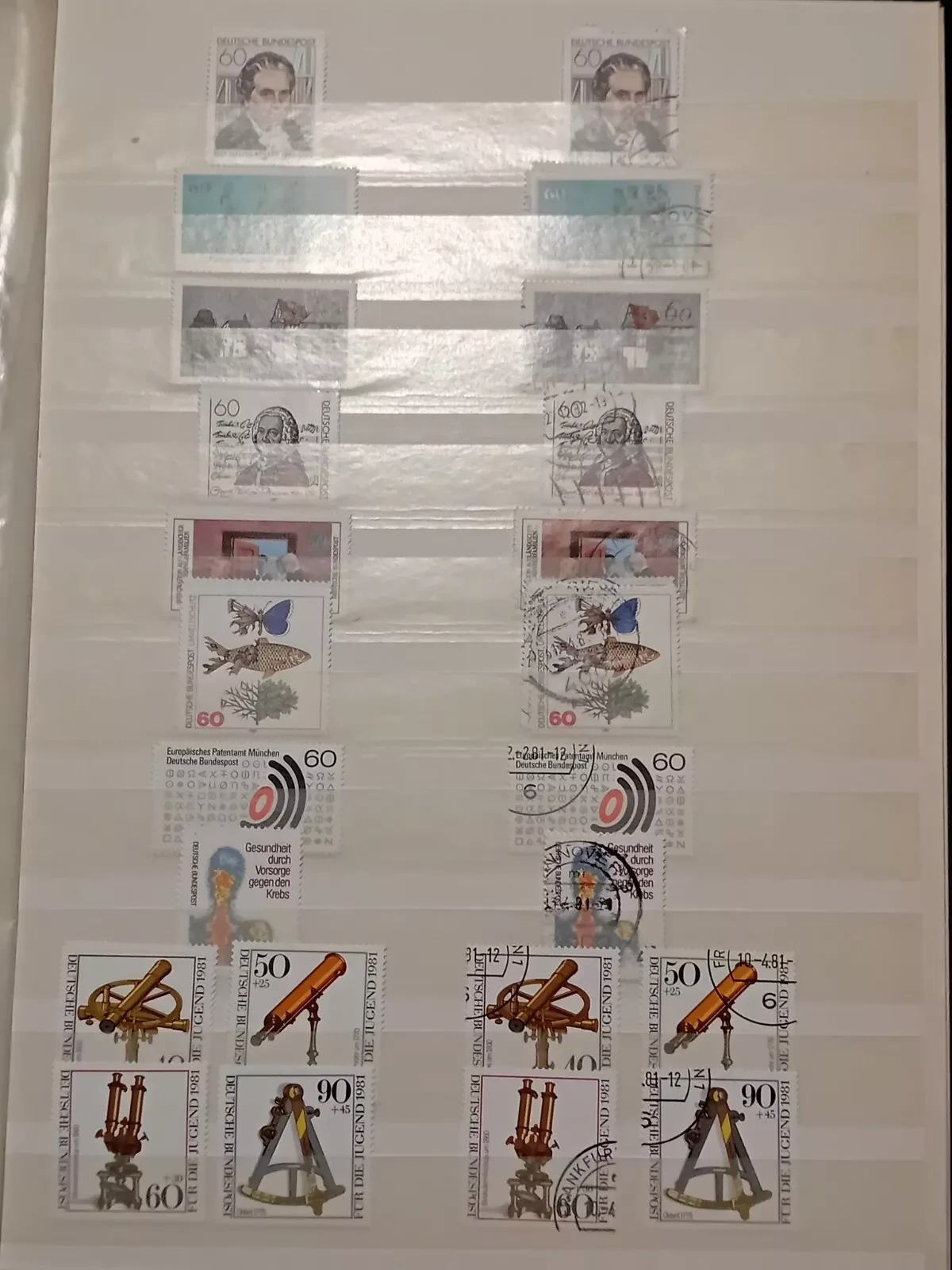 W Germany MNH & used stamps in album last 3 sides empty