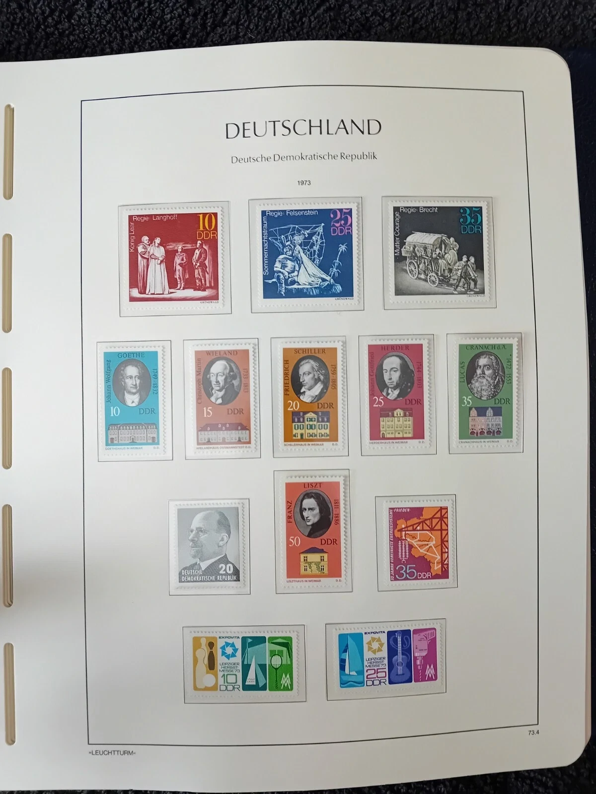 W Germany DDR 1971-1980 MNH stamps in album approx. 100% complete - VERY NICE !