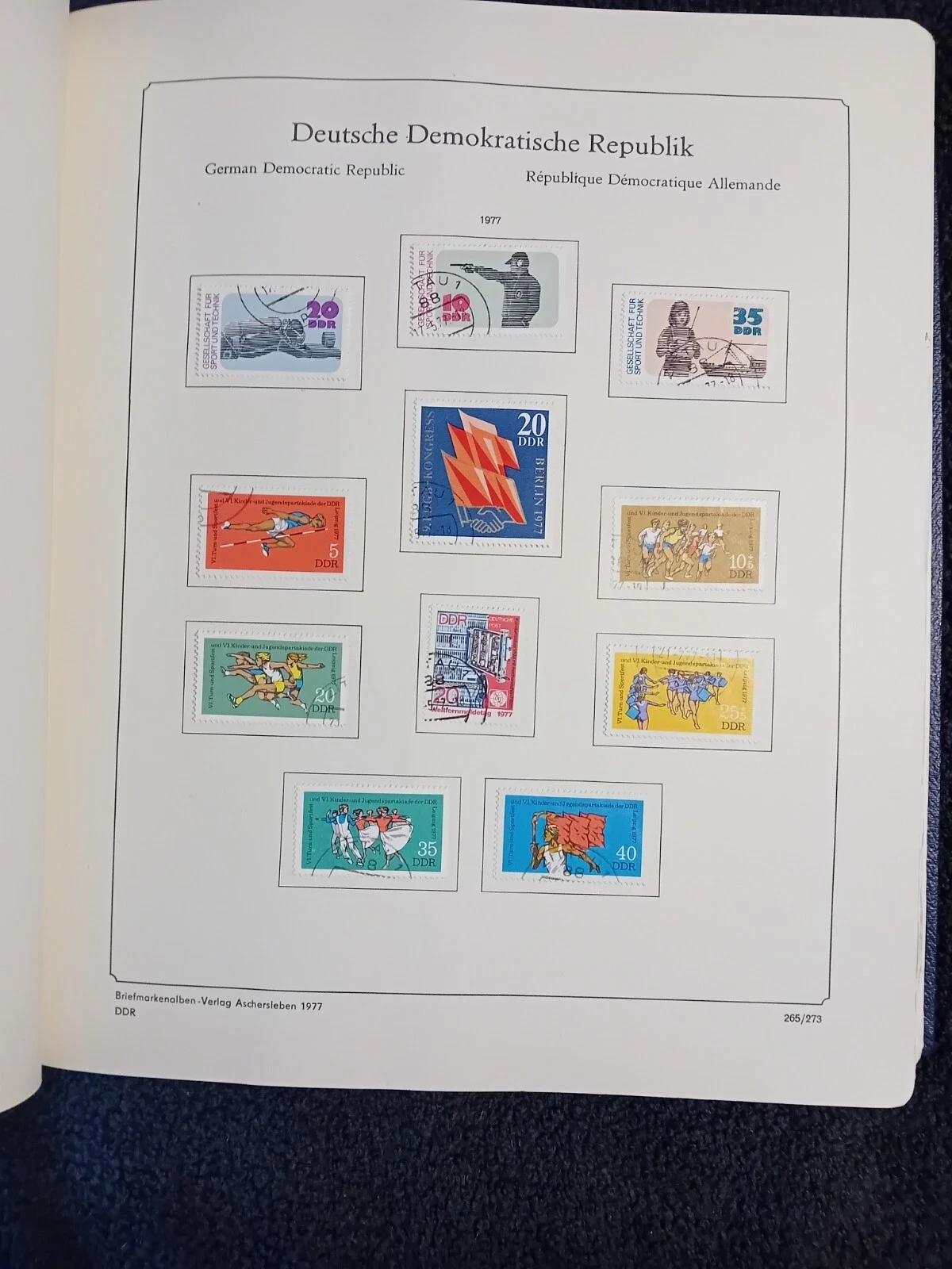 E Germany DDR stamps 1976-1985 Used & CTO in ABRIA album - NICE !