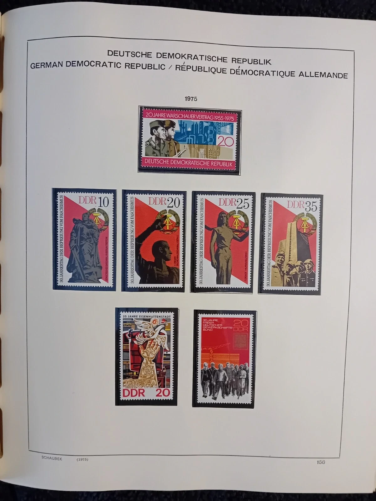 E Germany DDR 1974-79 MNH stamps in album 100% complete 99% are MNH an odd CTO