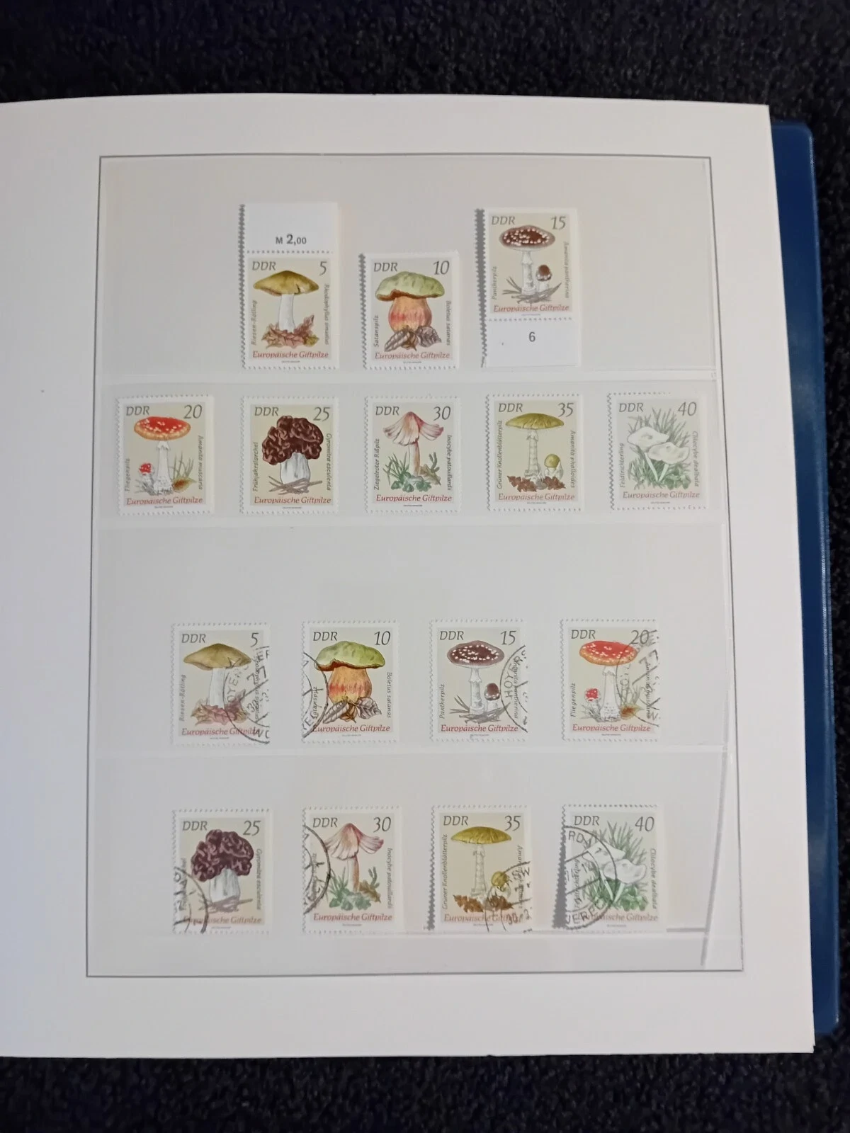 E Germany DDR 1973-76 MNH & Used stamps side by side + Some FDCs