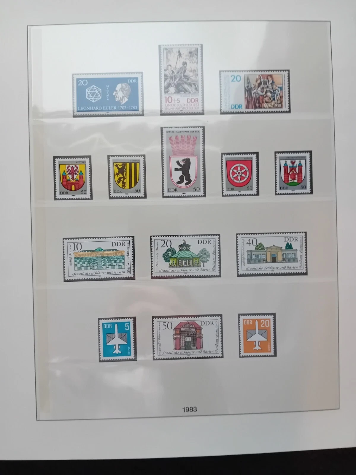 Germany DDR 1982-1986 MNH stamps in album appears 100% complete