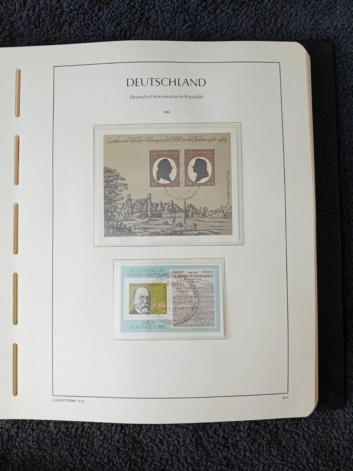 E Germany DDR 1981-1990 used stamps in album approx. 95% complete