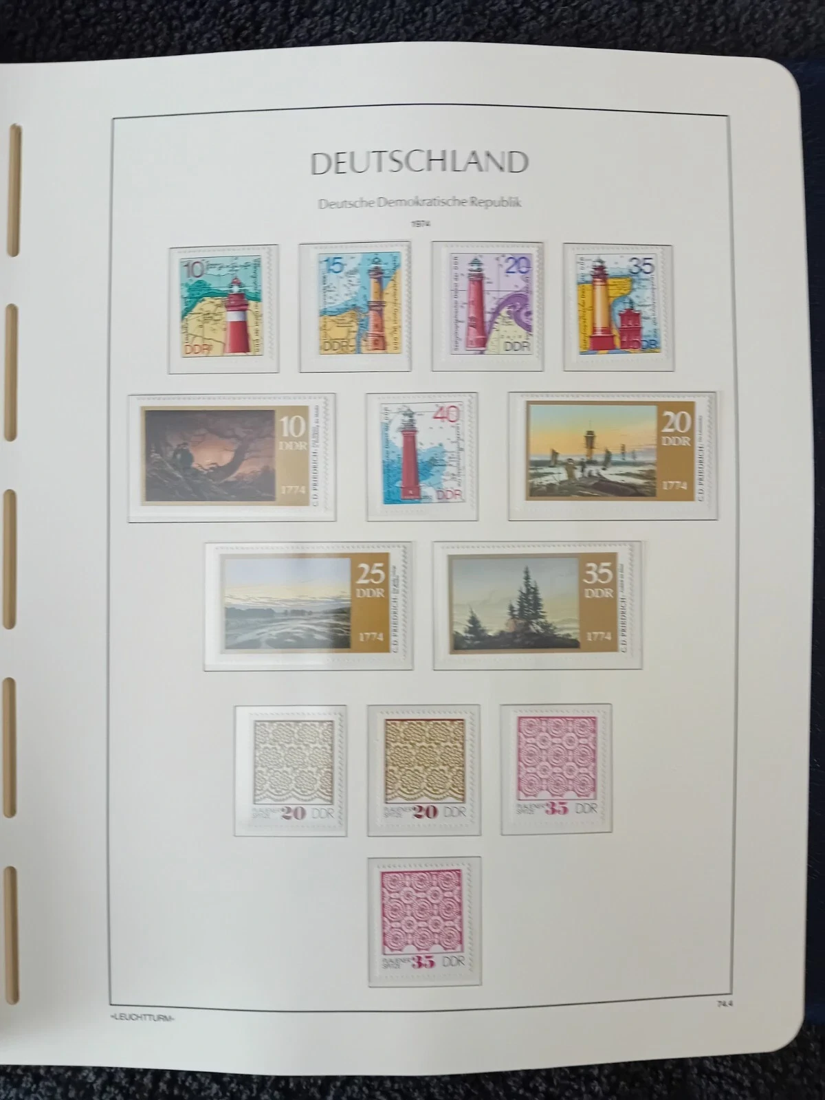 W Germany DDR 1971-1980 MNH stamps in album approx. 100% complete - VERY NICE !