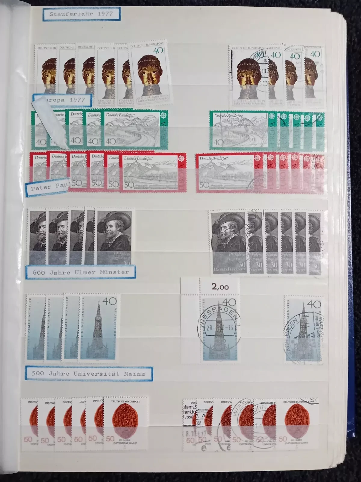 West Germany MNH & USED stamps in 30 page/60 side album Read description please