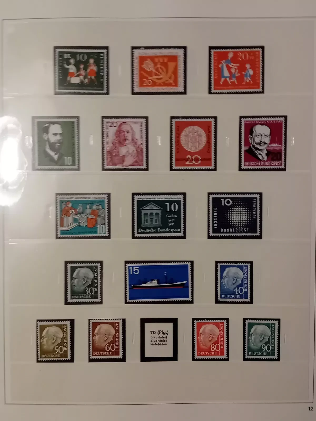 W Germany 1949-62 MNH & used stamps in album appears 65% complete