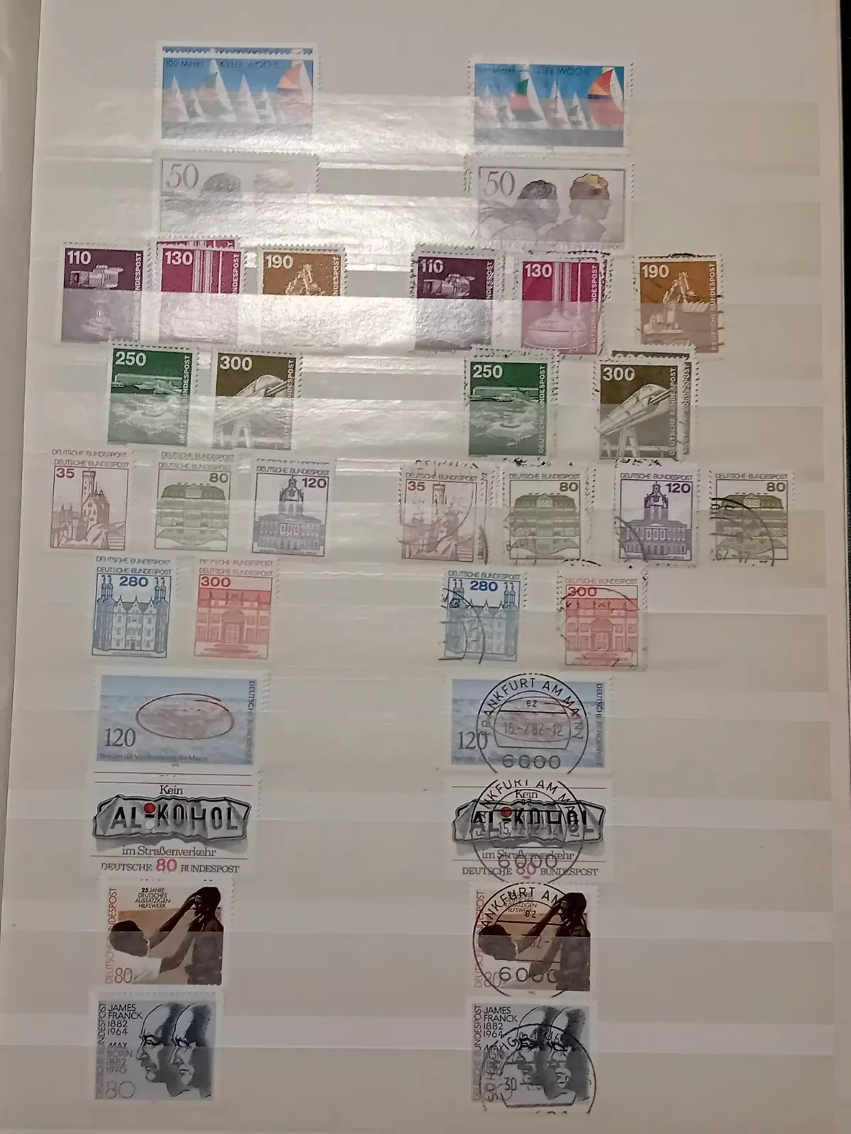 W Germany MNH & used stamps in album last 3 sides empty