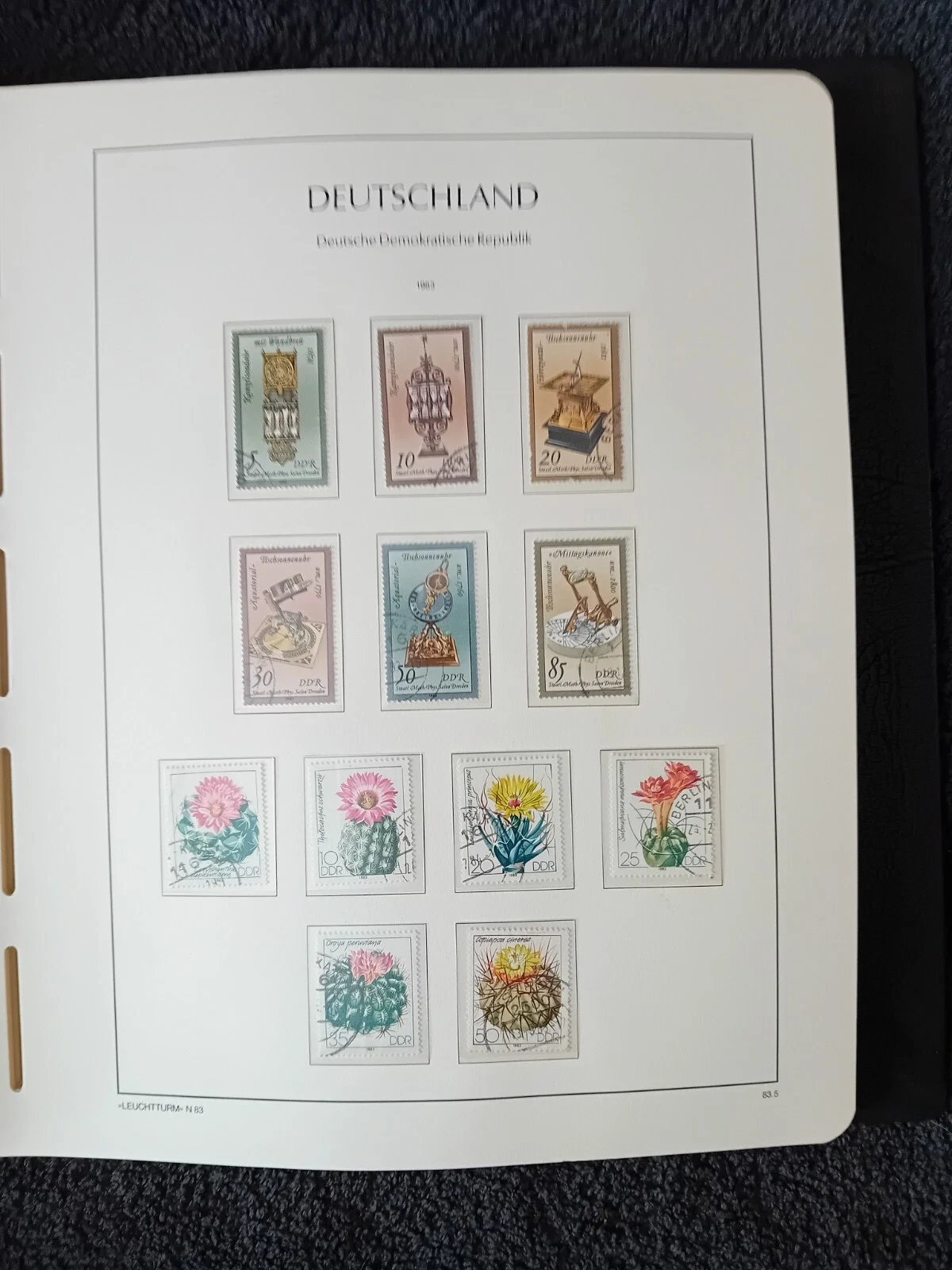 E Germany DDR 1981-1990 used stamps in album approx. 95% complete