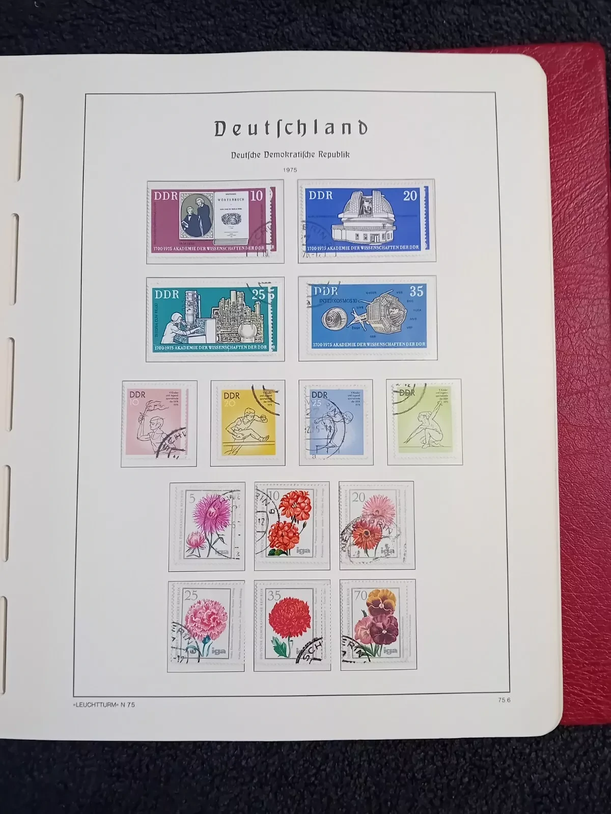 E Germany DDR 1974-1990 USED stamps in album appears 99% complete