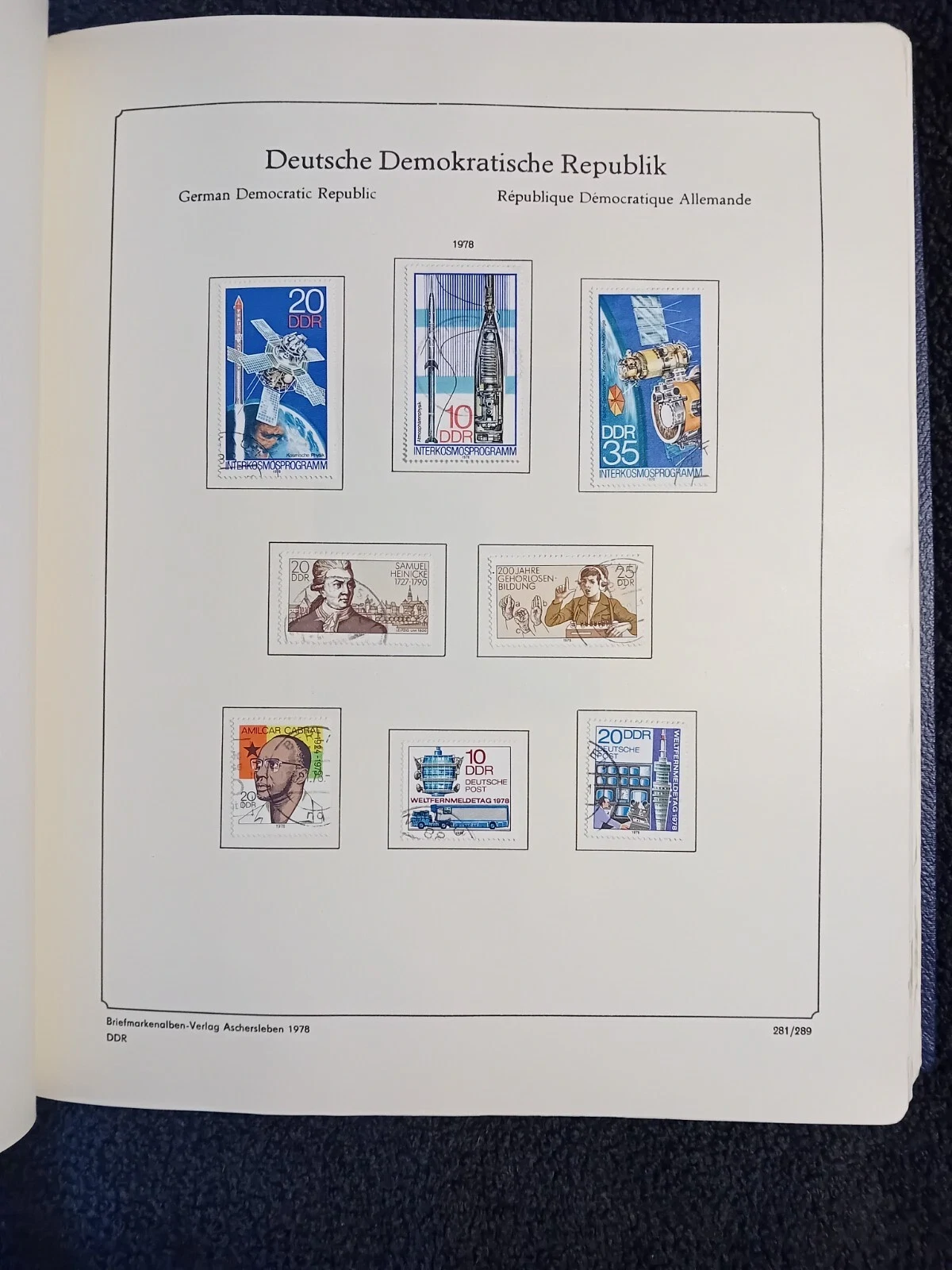 E Germany DDR stamps 1976-1985 Used & CTO in ABRIA album - NICE !