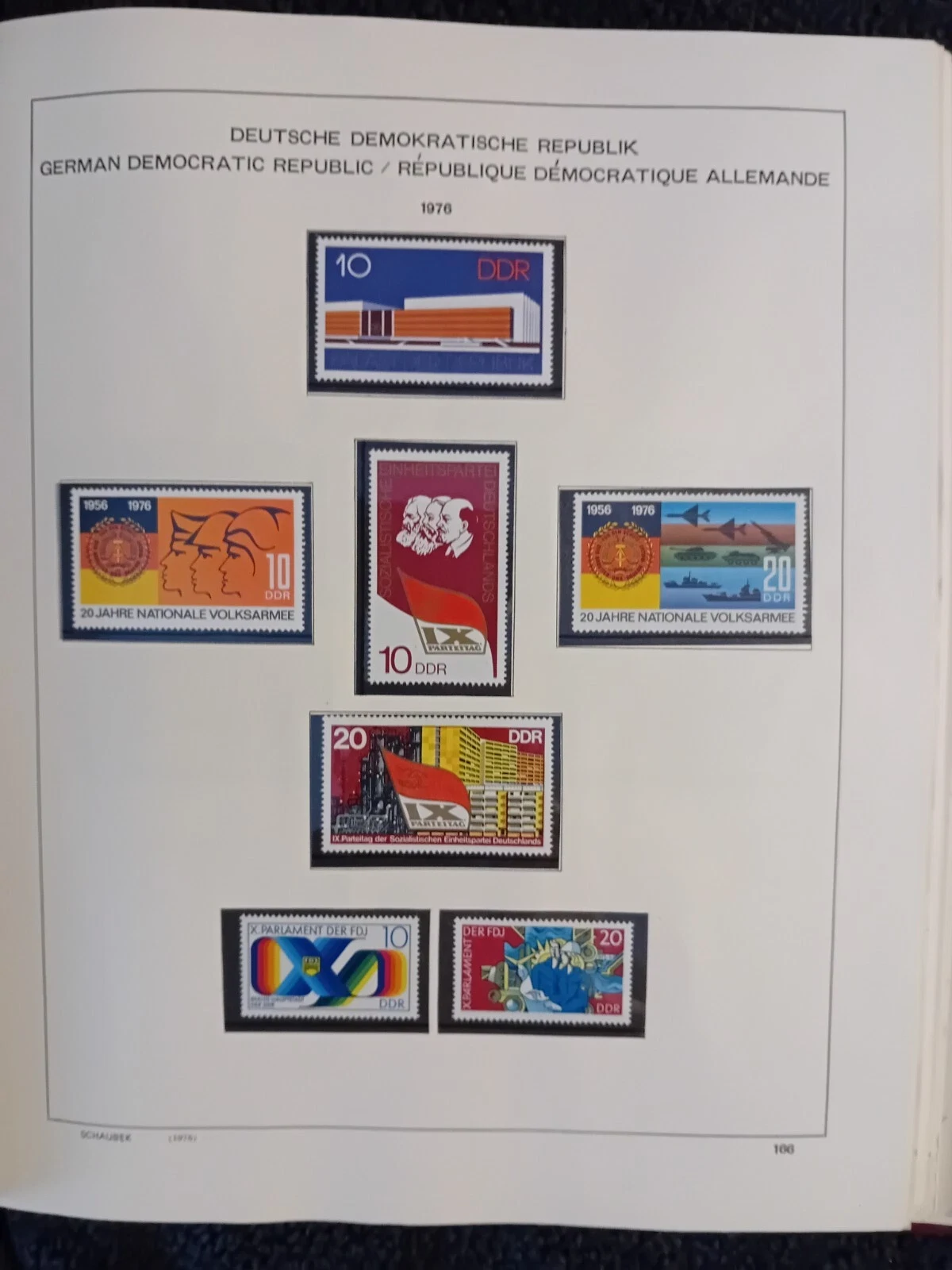 E Germany DDR 1974-79 MNH stamps in album 100% complete 99% are MNH an odd CTO