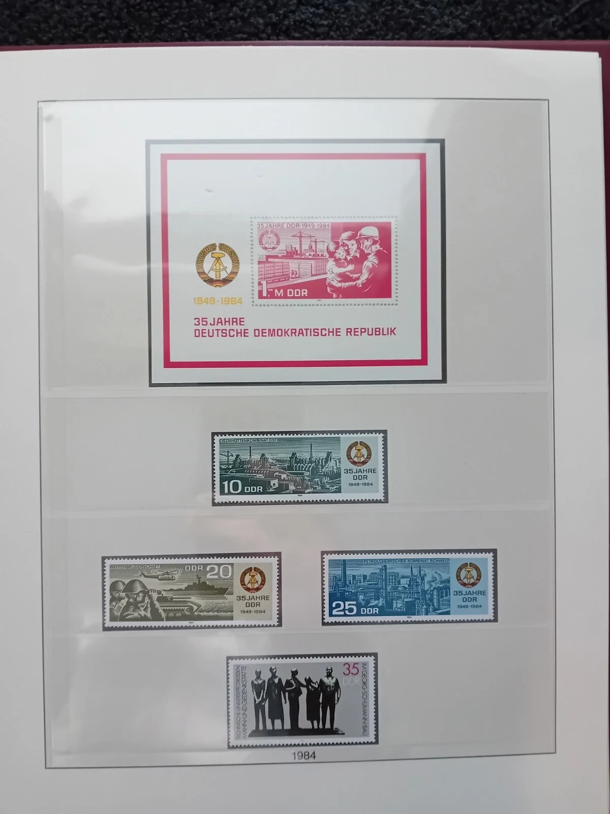 Germany DDR 1982-1986 MNH stamps in album appears 100% complete
