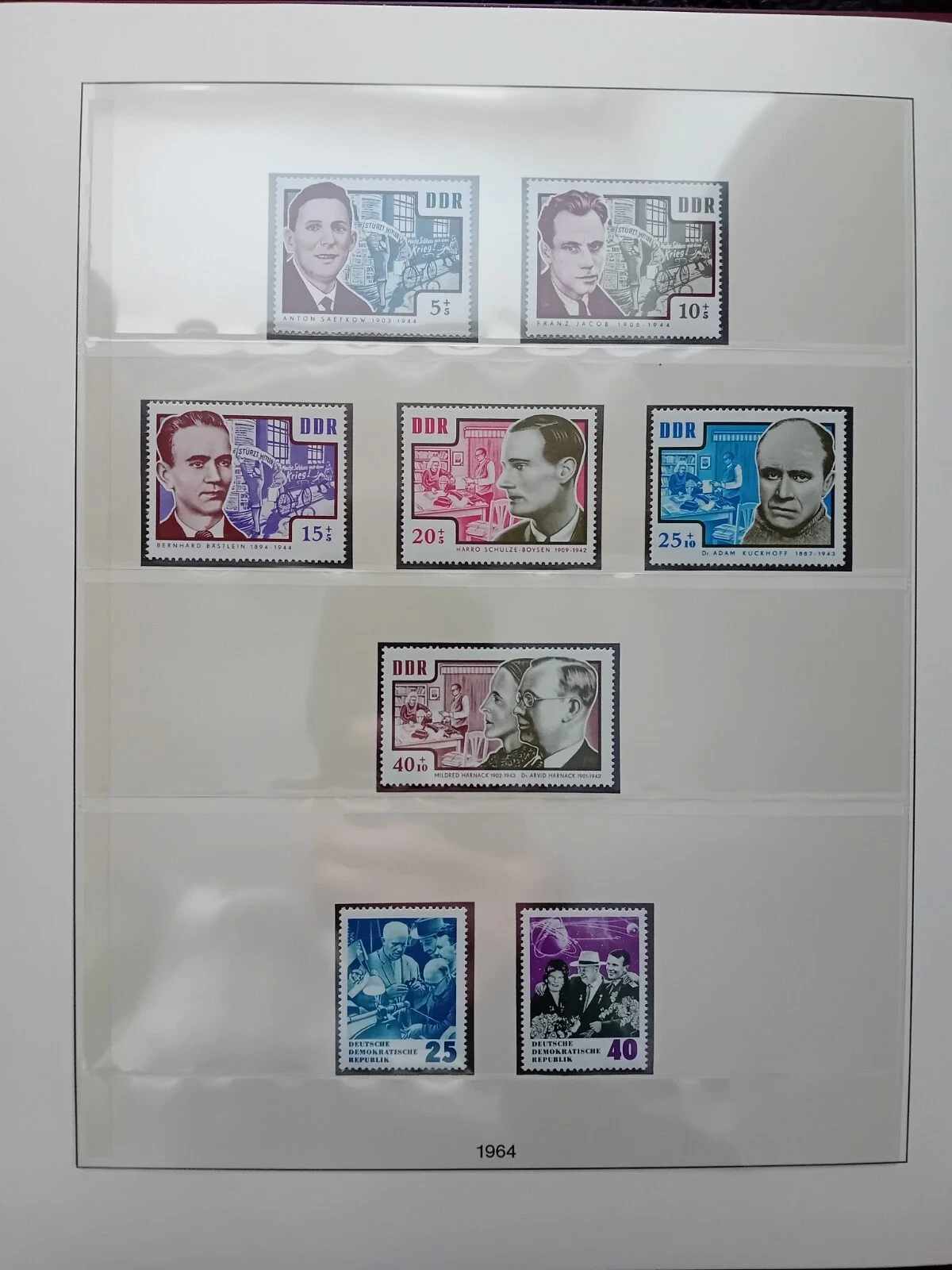 Germany DDR 1962-1967 MNH stamps in album appears 100% complete