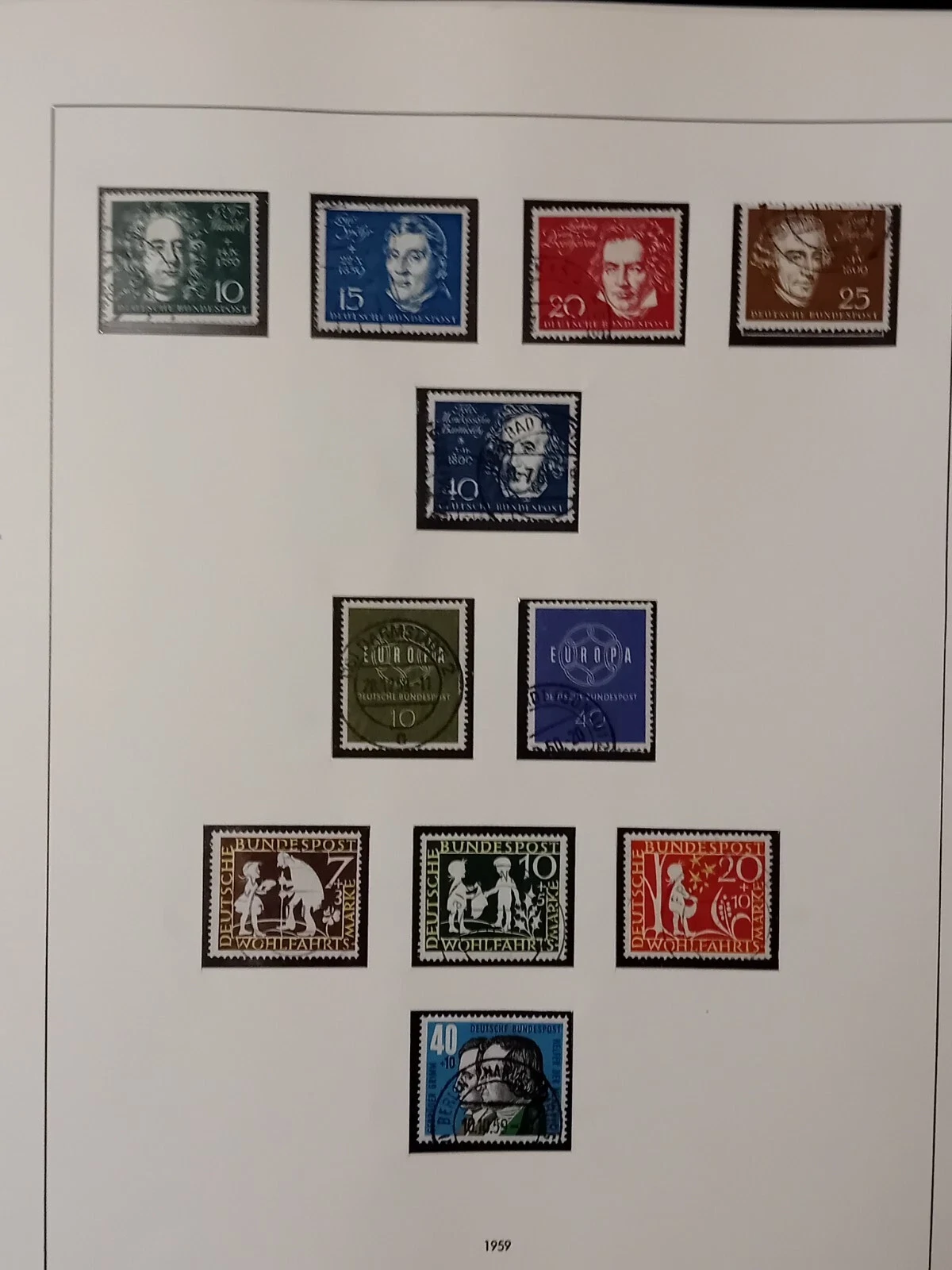 W Germany 1949-62 MNH & used stamps in album appears 65% complete