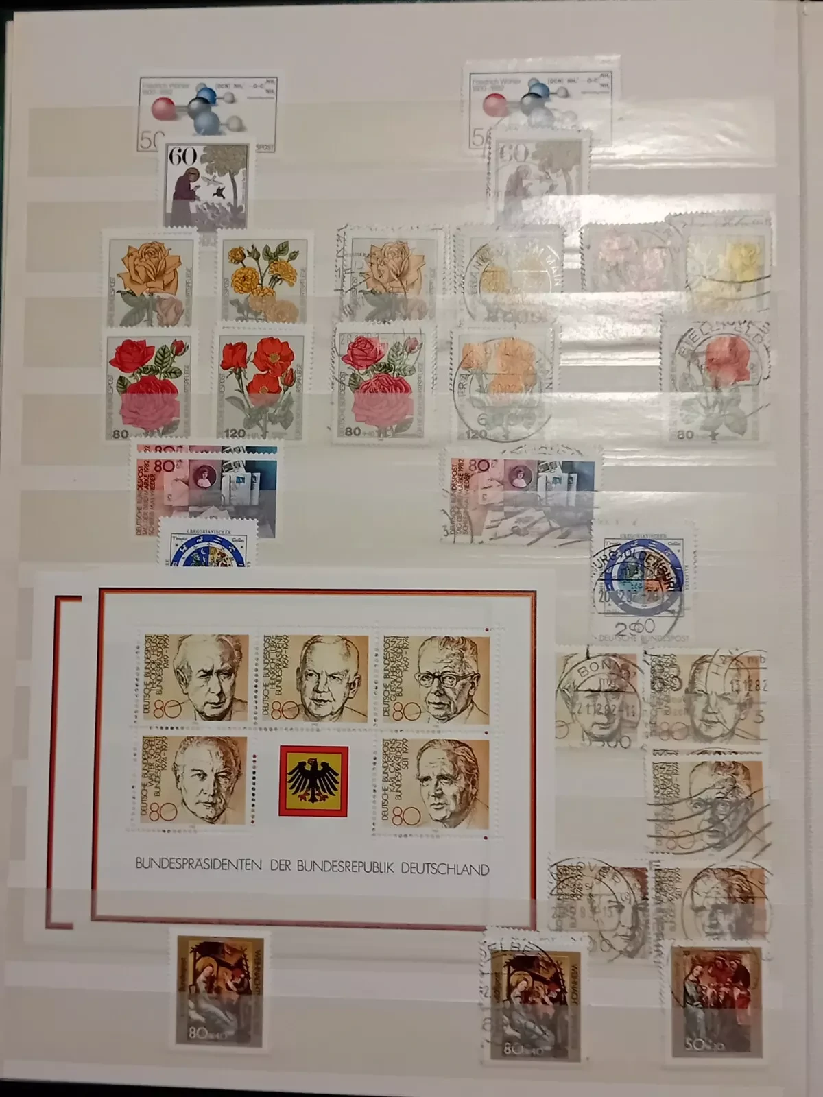 W Germany MNH & used stamps in album last 3 sides empty