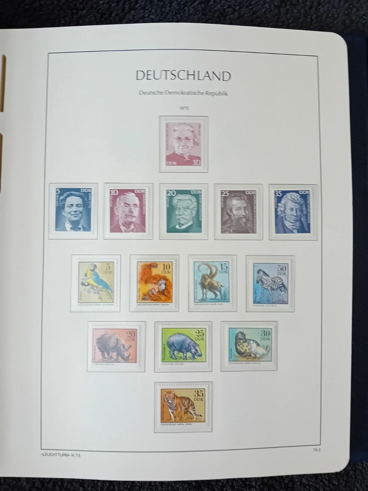 W Germany DDR 1971-1980 MNH stamps in album approx. 100% complete - VERY NICE !