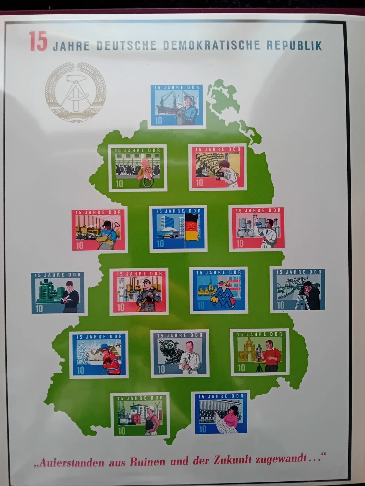 Germany DDR 1962-1967 MNH stamps in album appears 100% complete