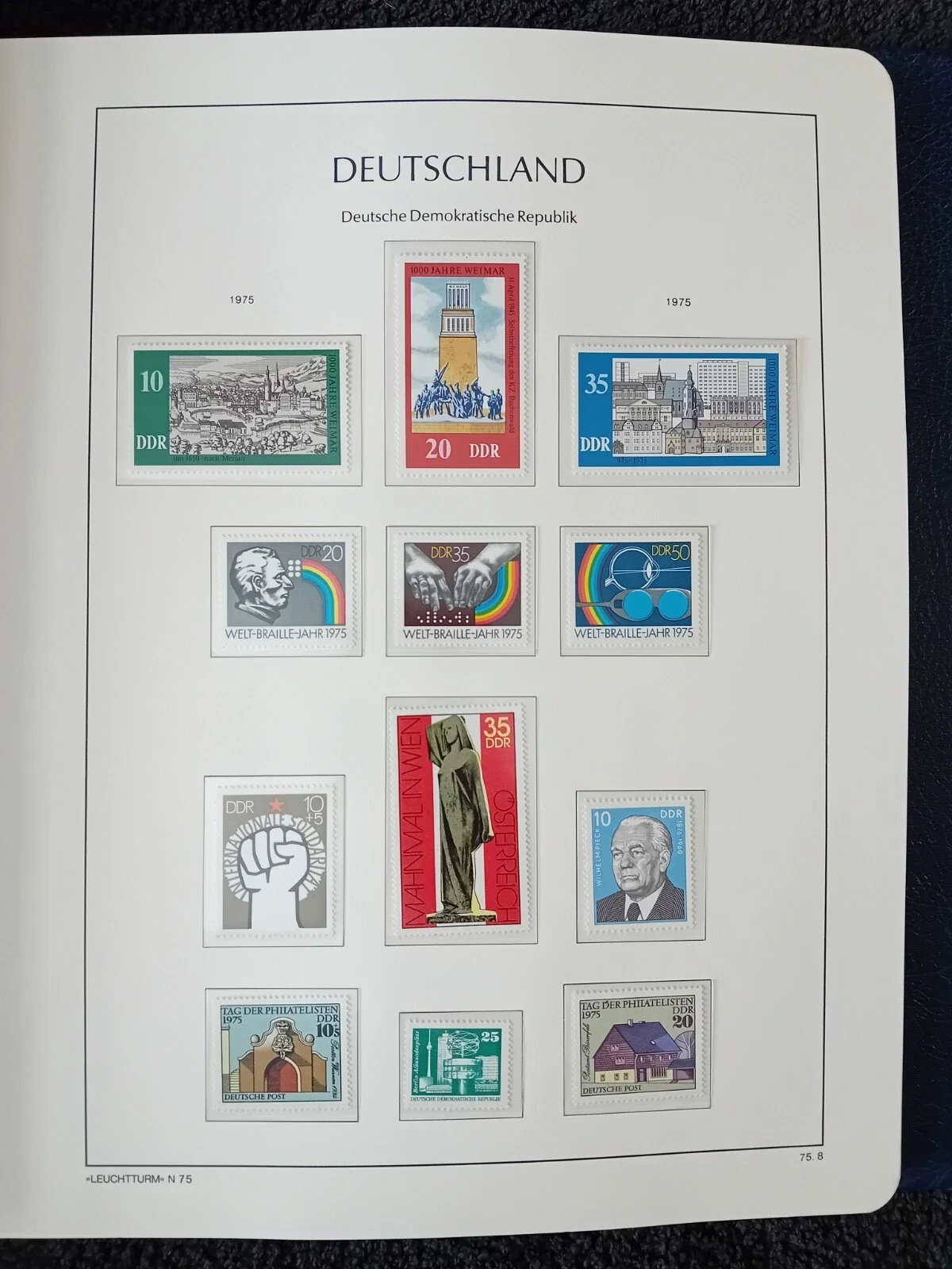 W Germany DDR 1971-1980 MNH stamps in album approx. 100% complete - VERY NICE !