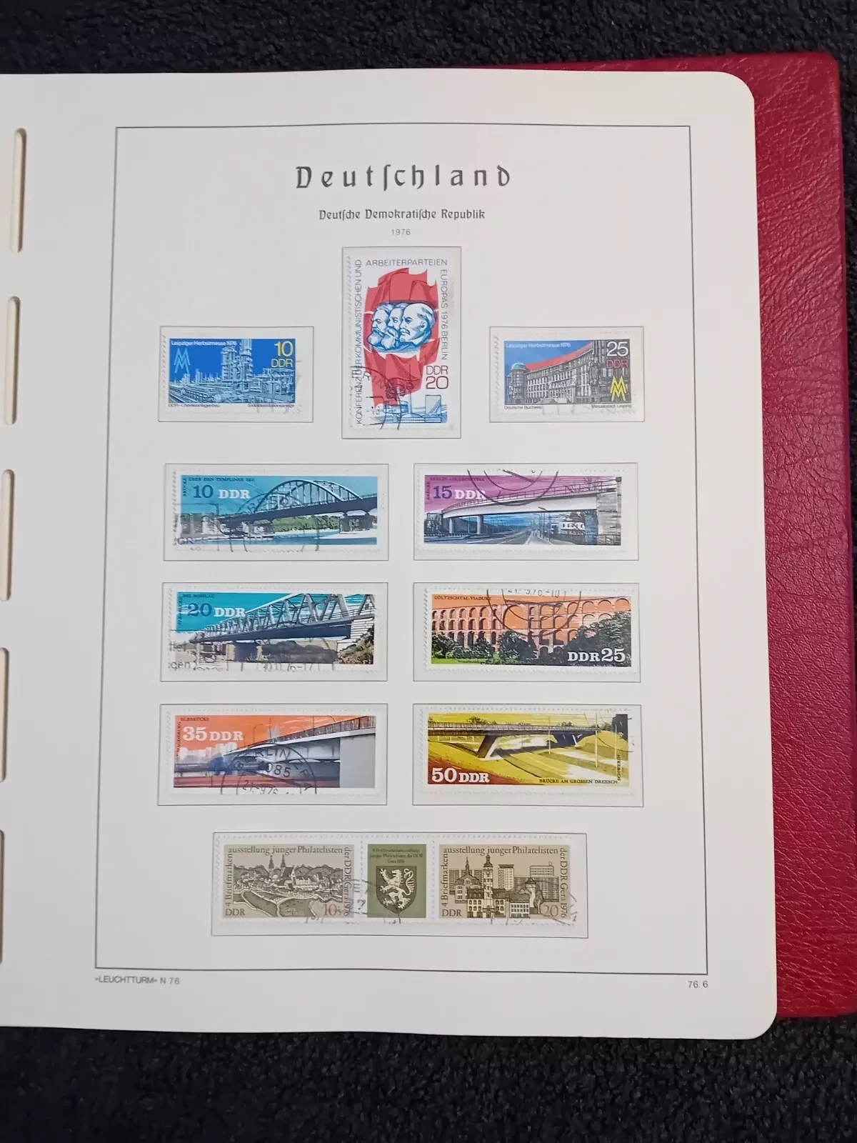 E Germany DDR 1974-1990 USED stamps in album appears 99% complete