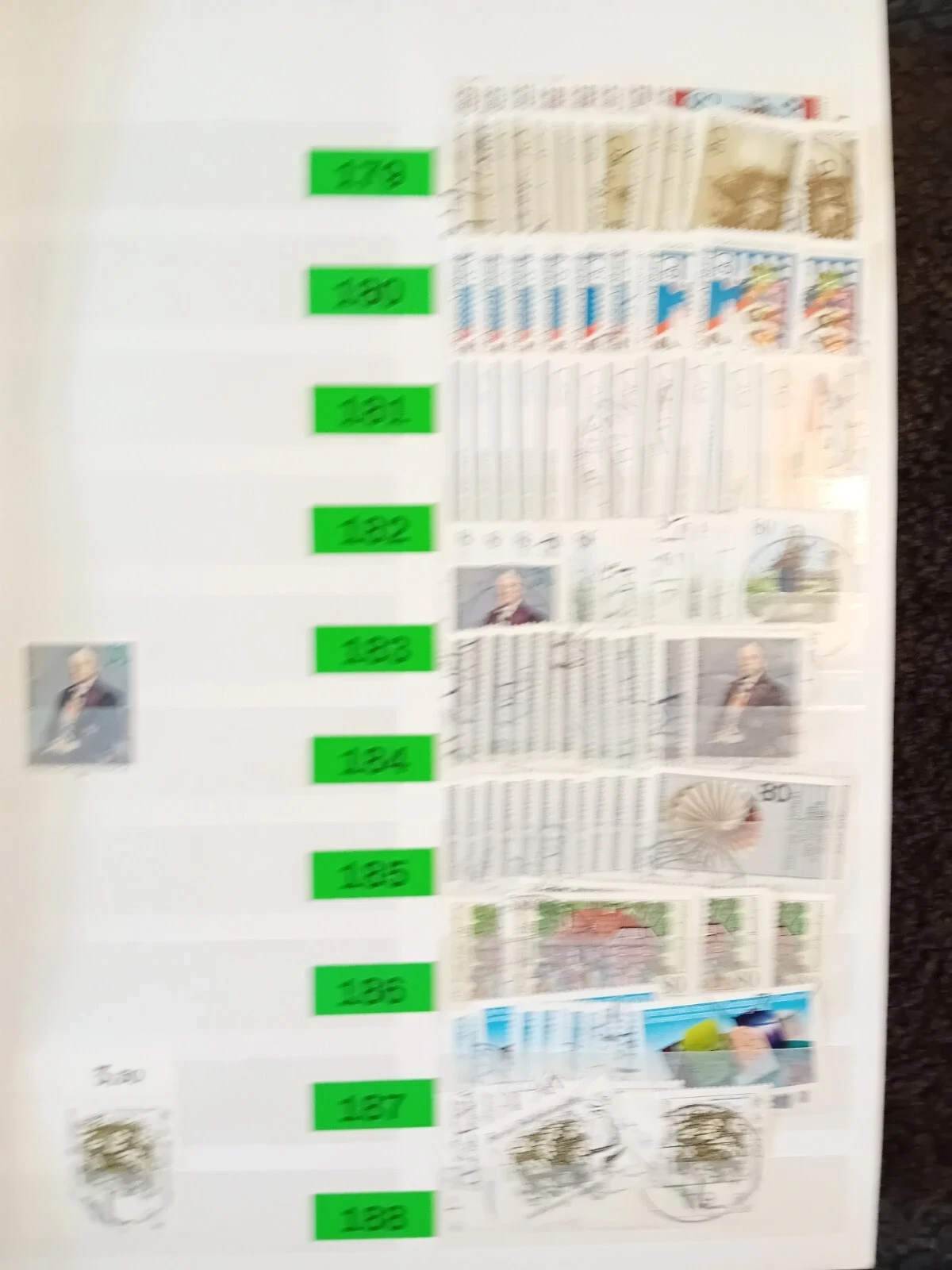 W Germany 1976-1991 used stamps in 32 page/64 side album with duplication
