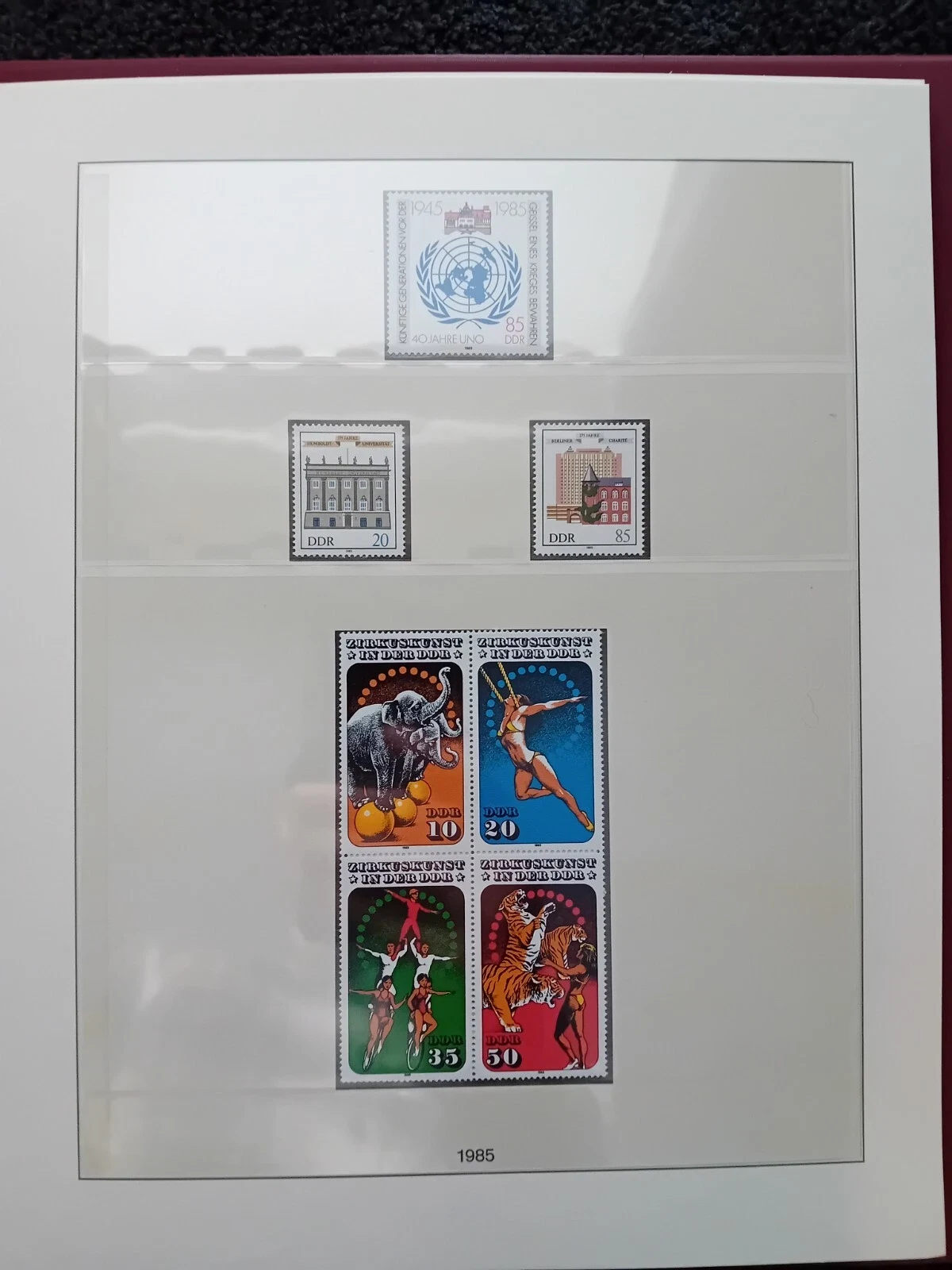Germany DDR 1982-1986 MNH stamps in album appears 100% complete