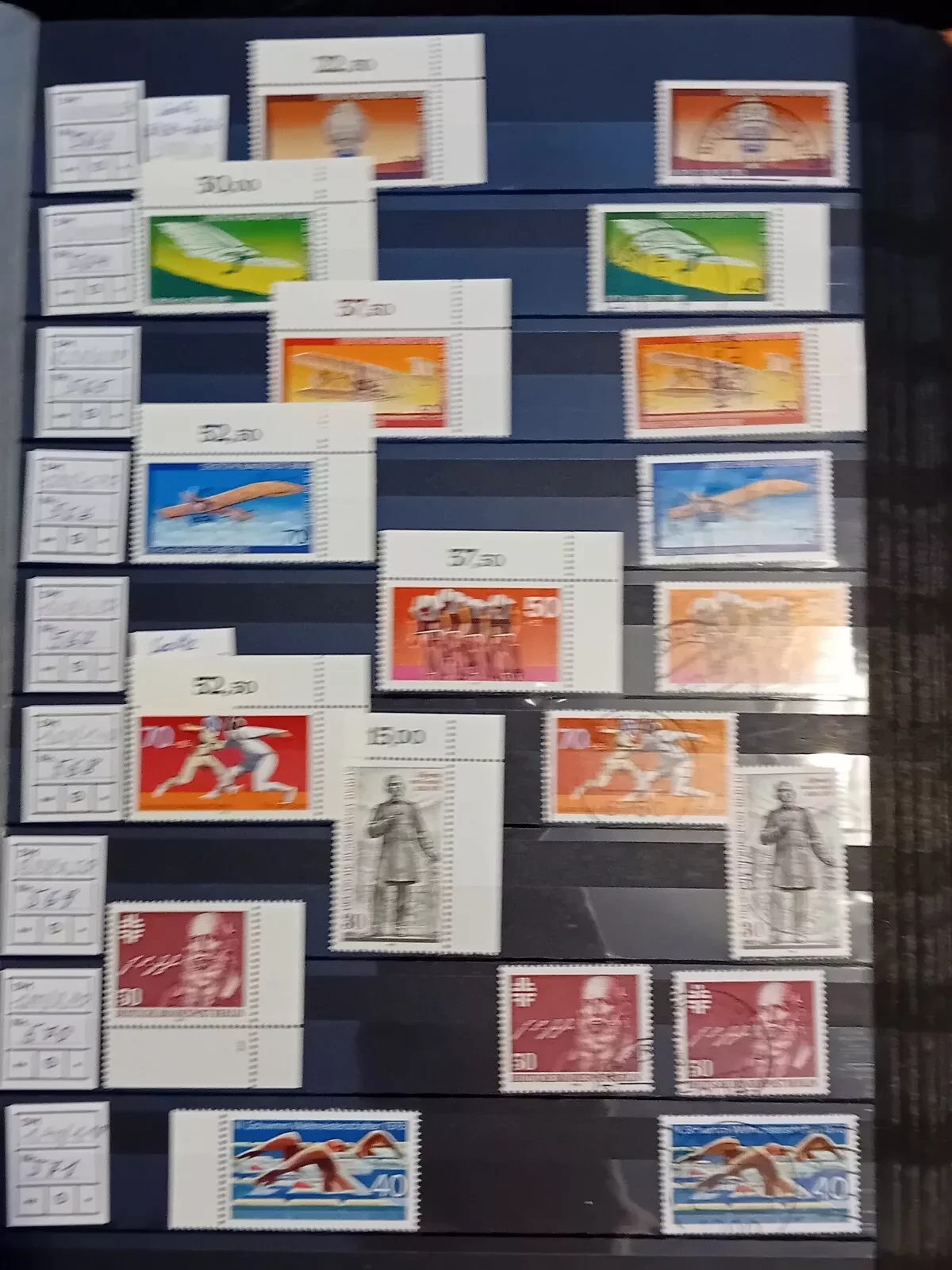 W Germany berlin 30 page/ 60 side stockbook with MNH & used side by side stamps