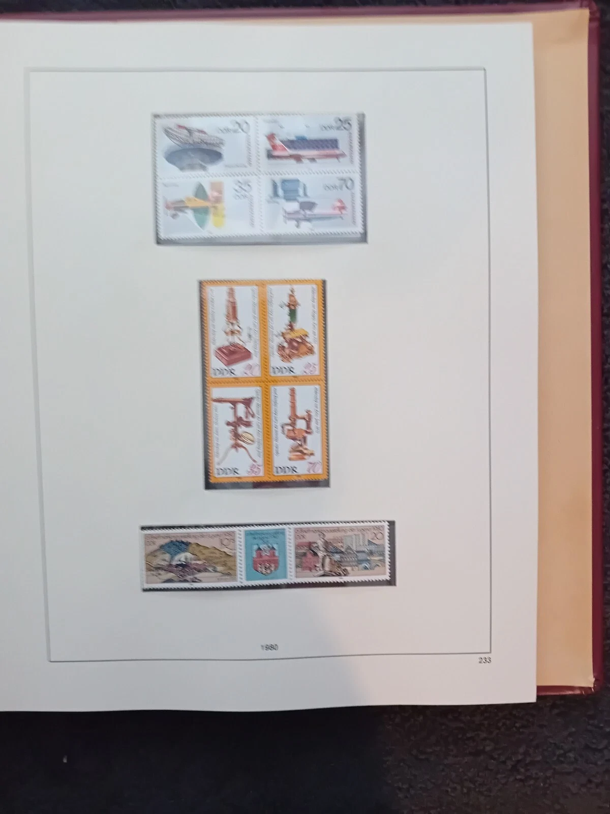 E-Germany DDR 1977-1983 MNH stamps in album appears. 100% complete - NICE !