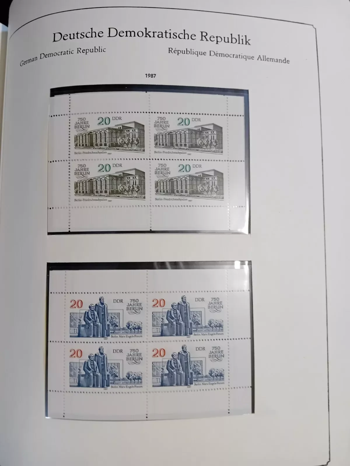 E Germany DDR 1984-1988 MNH Stamps in album appears. 100% complete