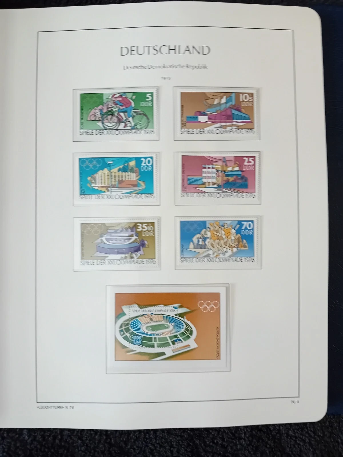 W Germany DDR 1971-1980 MNH stamps in album approx. 100% complete - VERY NICE !