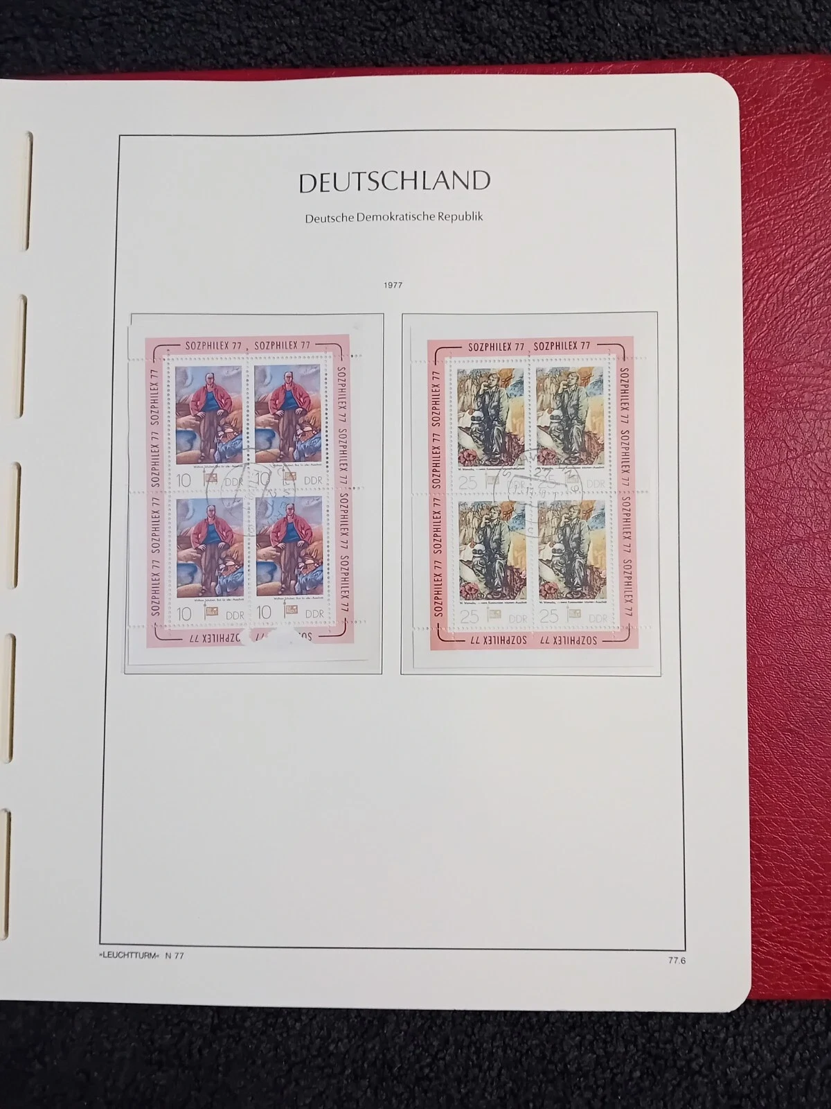 E Germany DDR 1974-1990 USED stamps in album appears 99% complete