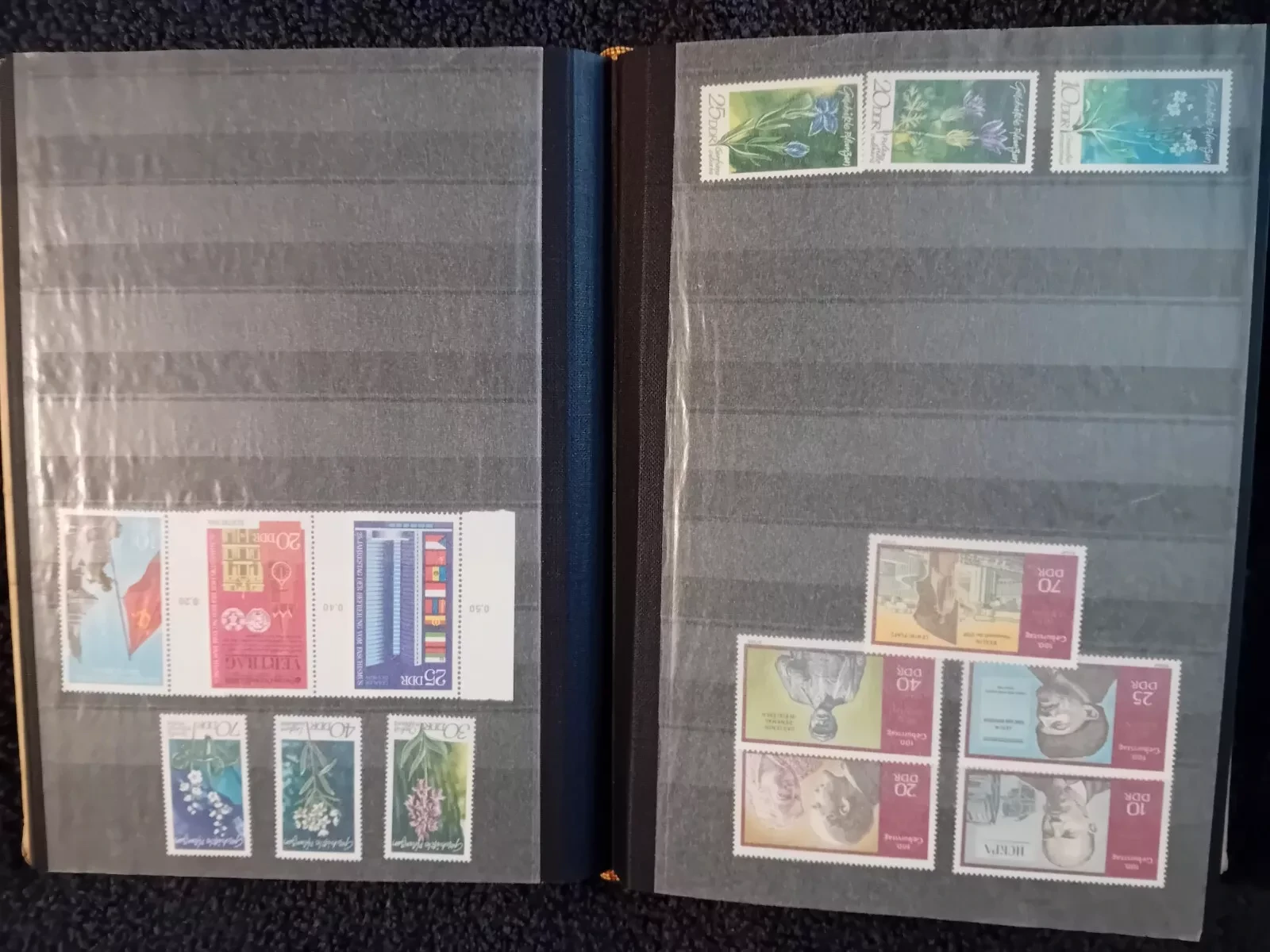2 E Germany DDR MNH stamp smaller albums
