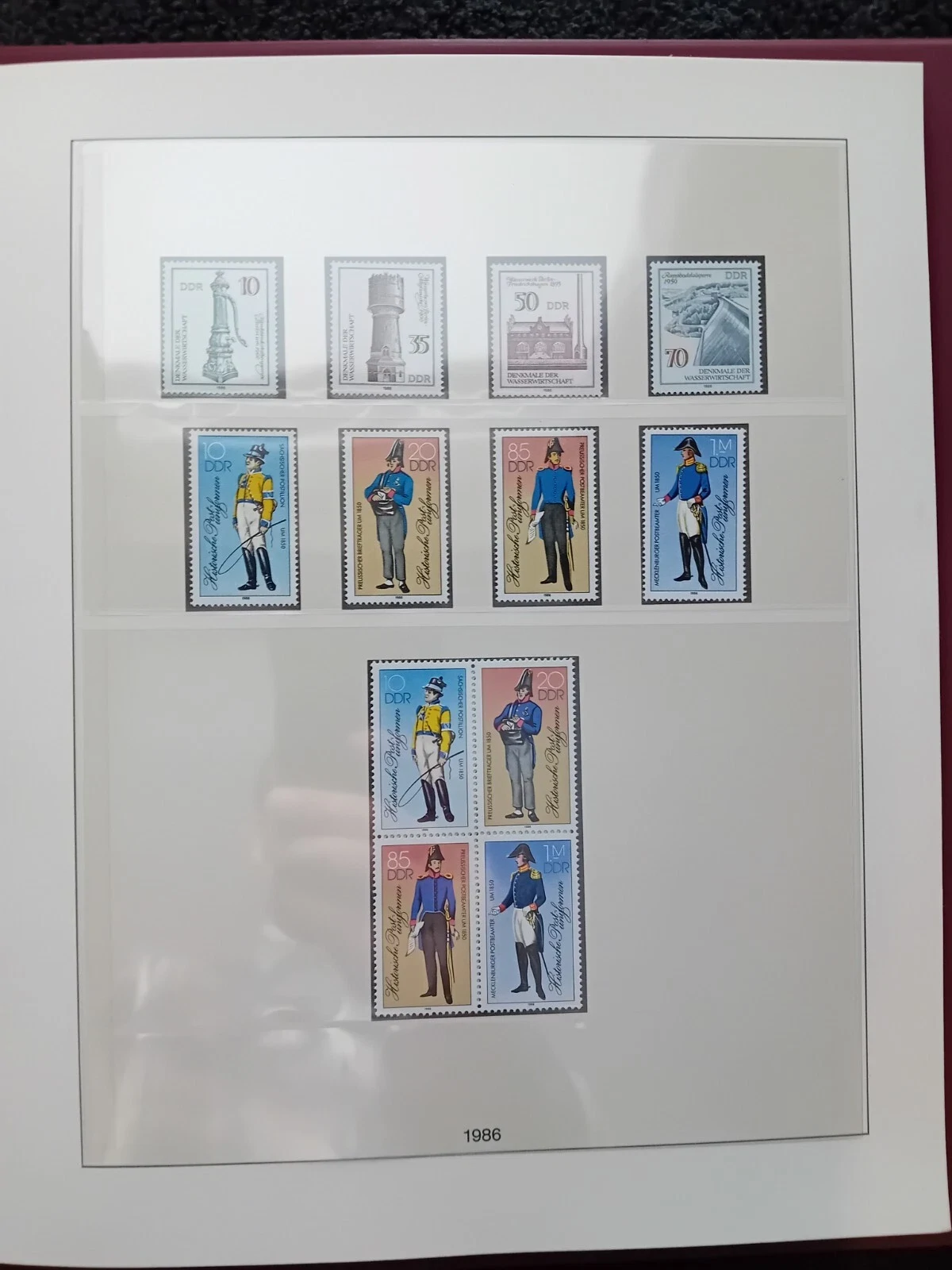 Germany DDR 1982-1986 MNH stamps in album appears 100% complete