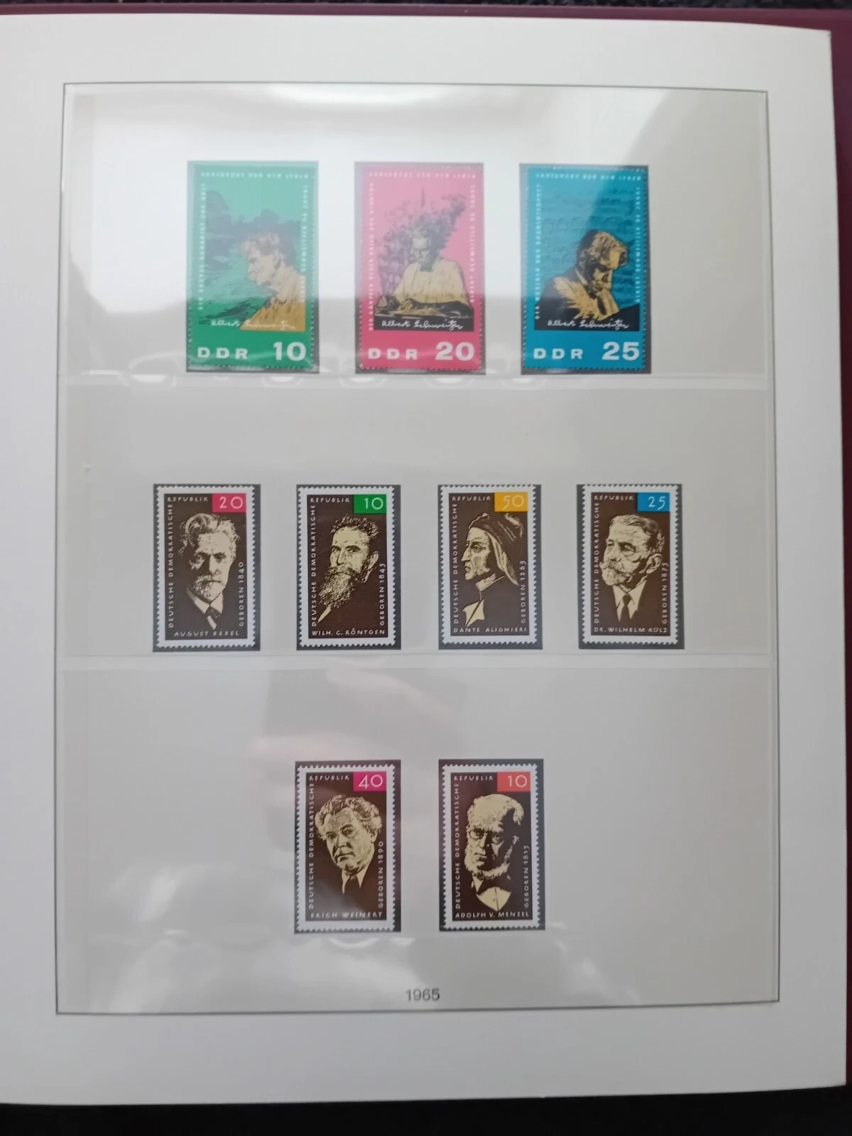 Germany DDR 1962-1967 MNH stamps in album appears 100% complete