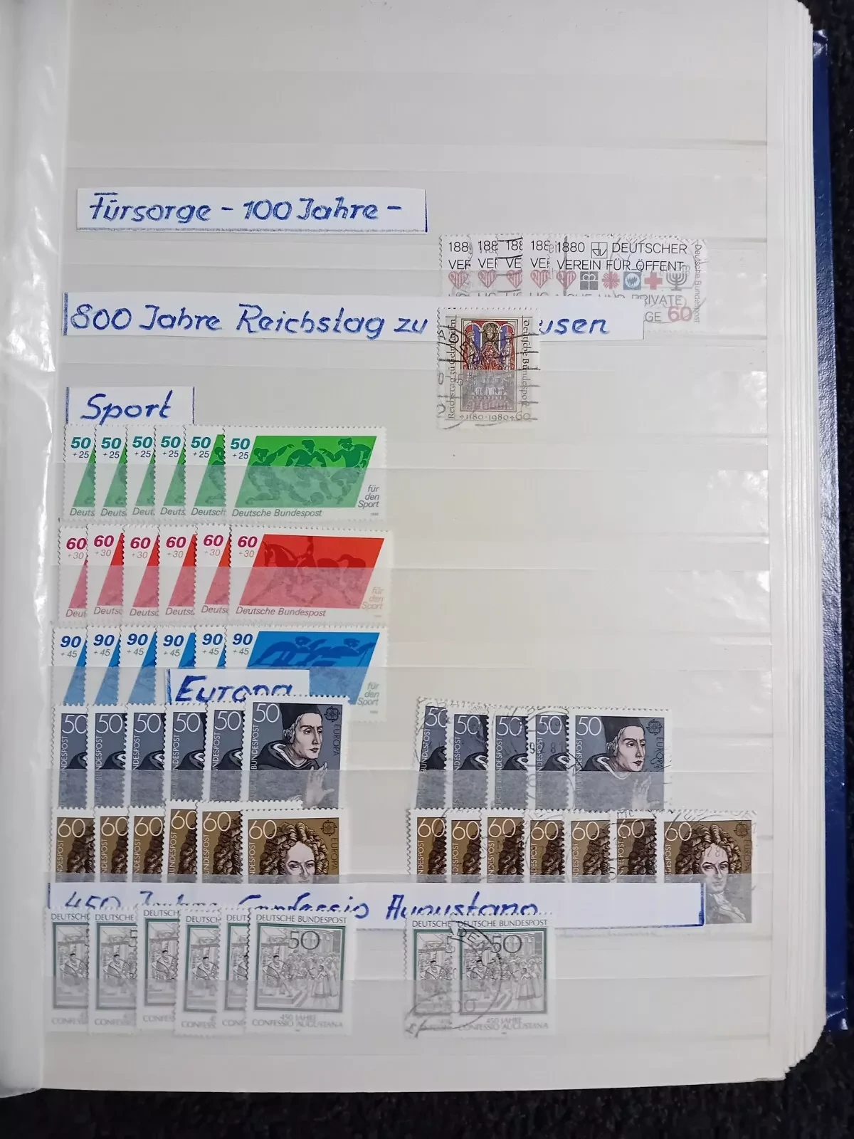 West Germany MNH & USED stamps in 30 page/60 side album Read description please