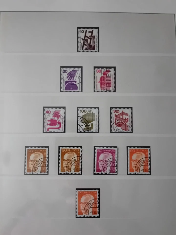 Germany 1972-1982 CTO - used stamps in album approx. 70% complete - NICE !