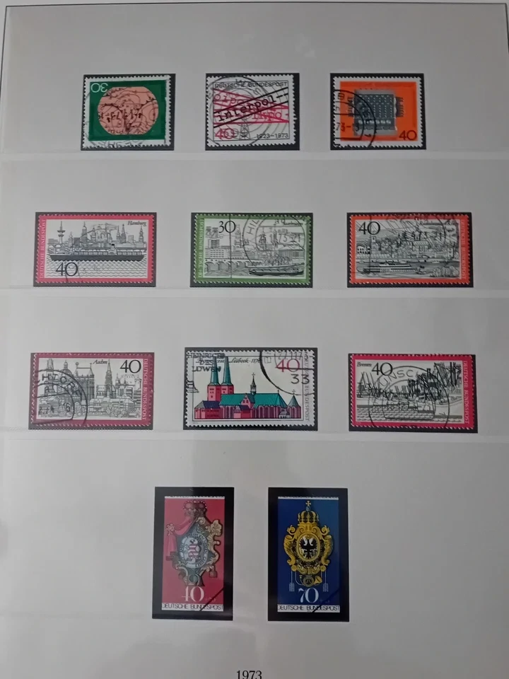 Germany 1972-1982 CTO - used stamps in album approx. 70% complete - NICE !