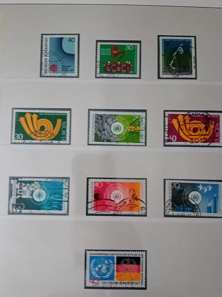 Germany 1972-1982 CTO - used stamps in album approx. 70% complete - NICE !