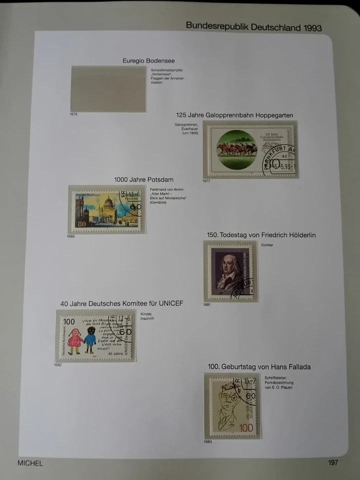 Germany 1992-2001 CTO stamps in lovely album 70% complete