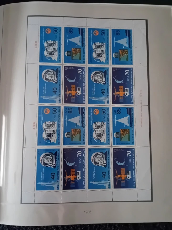 East Germany DDR 1977-1986 MNH sheets 31 pages 99% complete