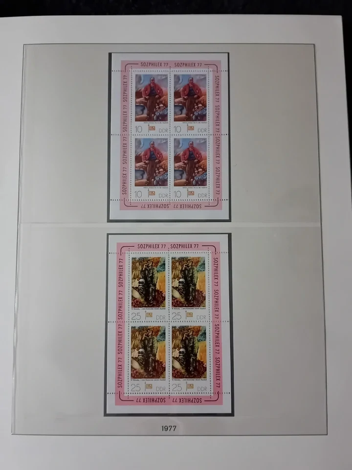 East Germany DDR 1977-1986 MNH sheets 31 pages 99% complete