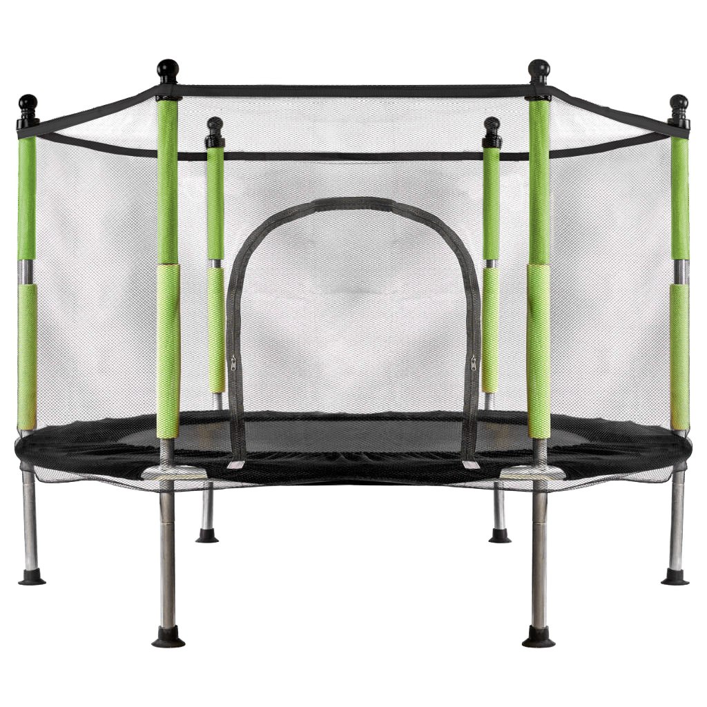 Trampolina ogrodowa dla dzieci siatka 110x140 cm zielona